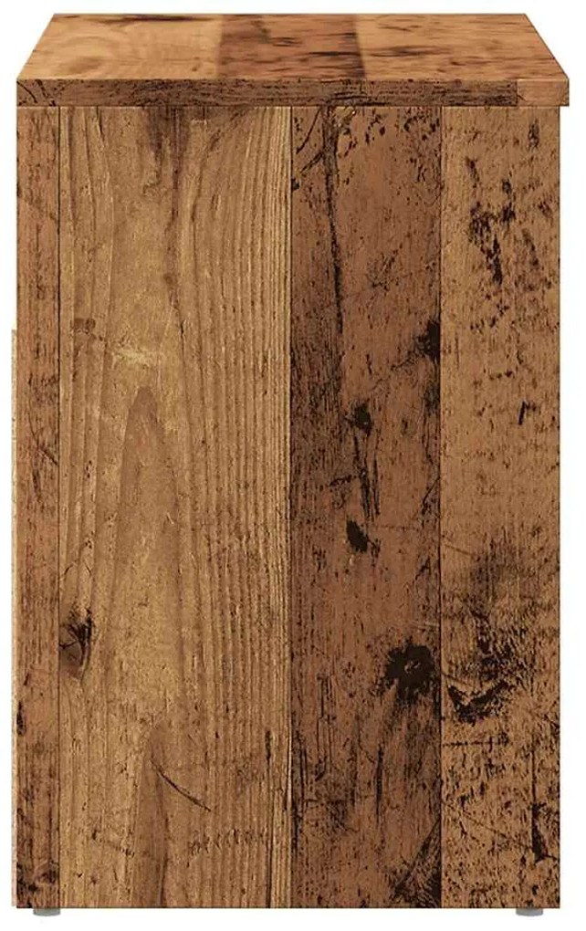 antik fa színű szerelt fa cipőtároló pad 60 x 30 x 45 cm