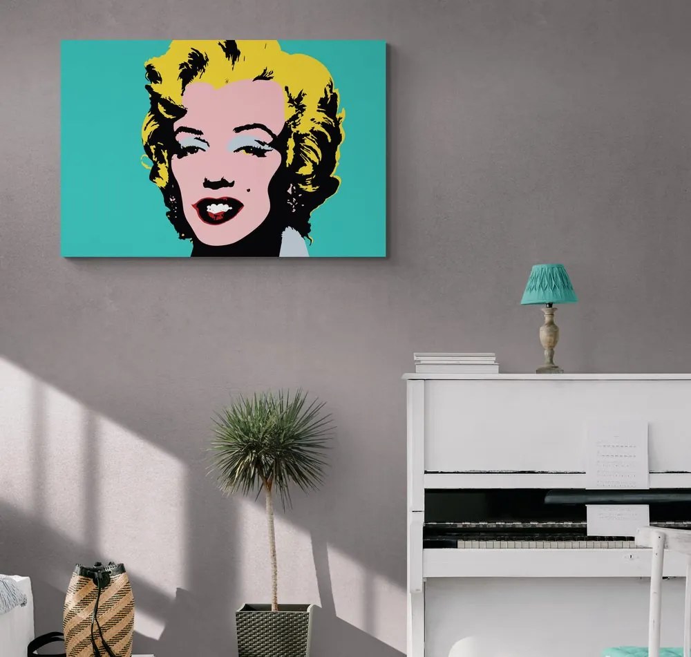 Az ikonikus Marilyn Monroe képe pop art designban