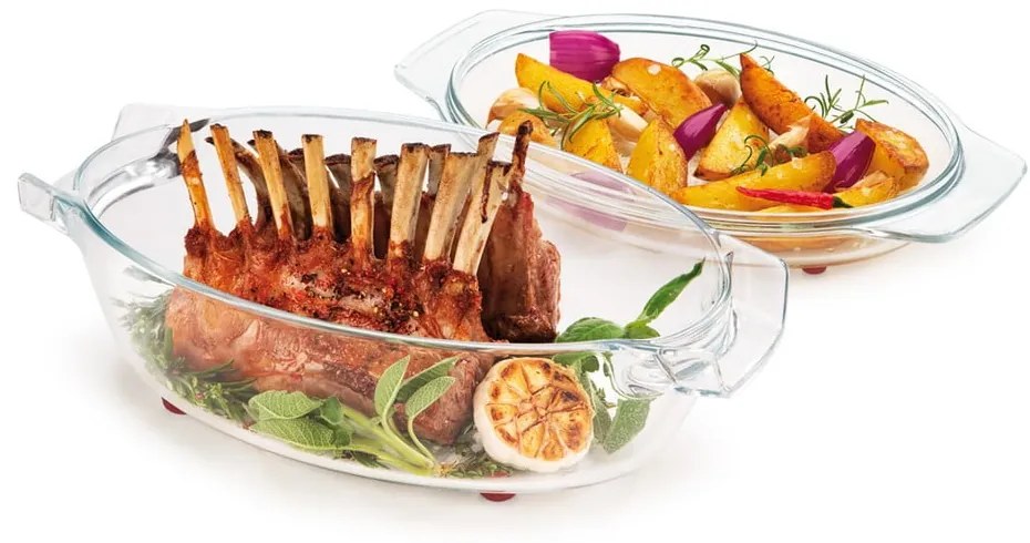 Üveg sütőedény fedővel 21x35 cm GrandChef - Tescoma