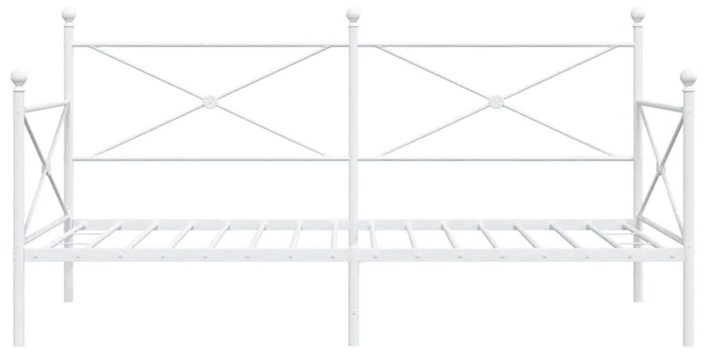 kanapéágy matrac nélkül fehér 100x200 cm acél