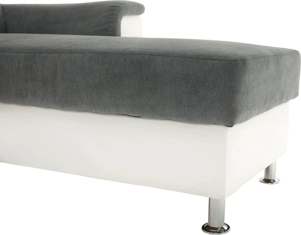 Kissarok, textilbőr fehér/szövet szürke, jobbos, SANTIAGO