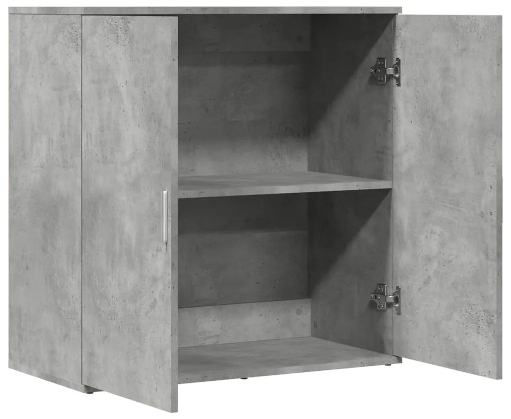betonszürke szerelt fa tálalószekrény 79 x 38 x 80 cm