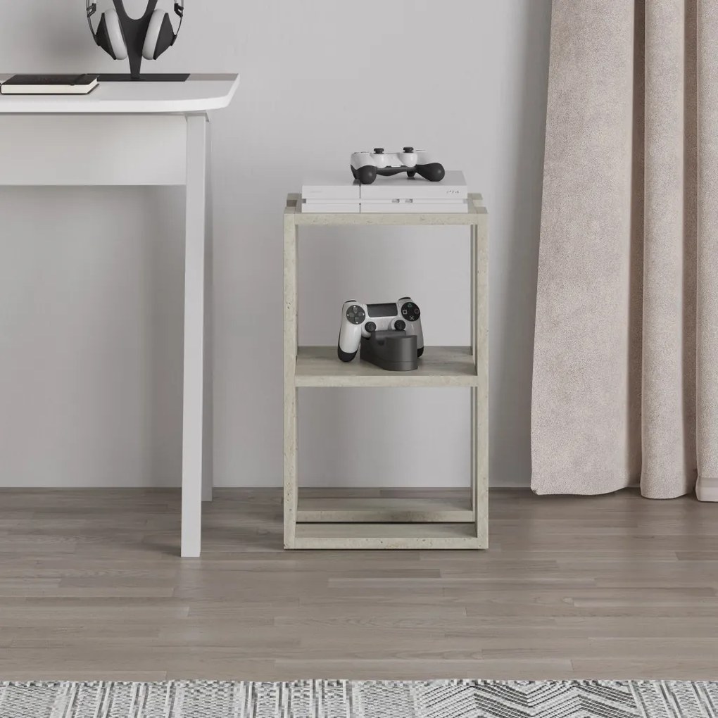 Lonie éjjeliszekrény, travertin, 30 cm