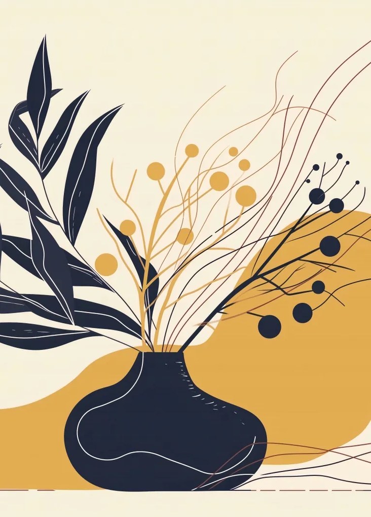 Poszter 39,5x55cm Sötét levelek nyugalma