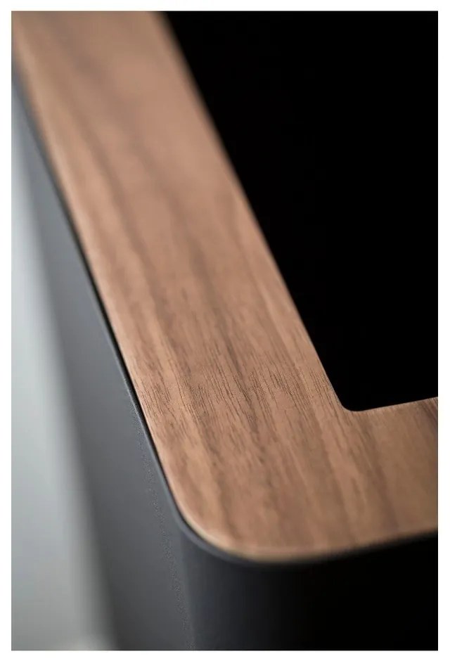 Fekete acél irodai szemetes 10 l Rin – YAMAZAKI