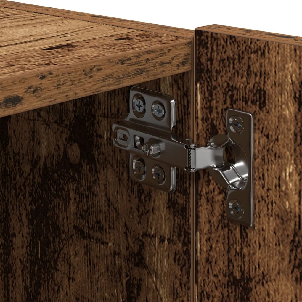 vidaXL TV Fali Szekrény 2 pcs Öreg fa 80 x 35 x 31 cm Faanyag