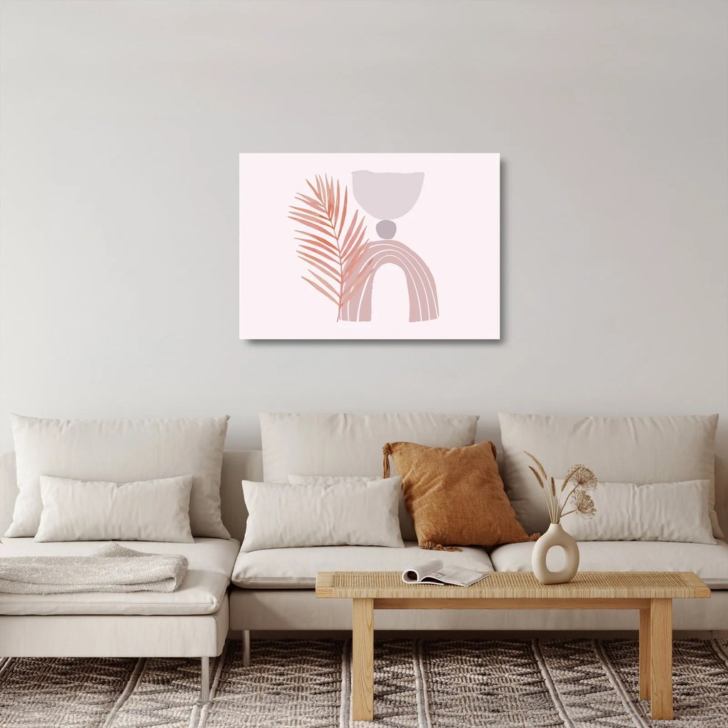 Üveg kép - Lila minimalizmus N⁰1 (70x50 cm)