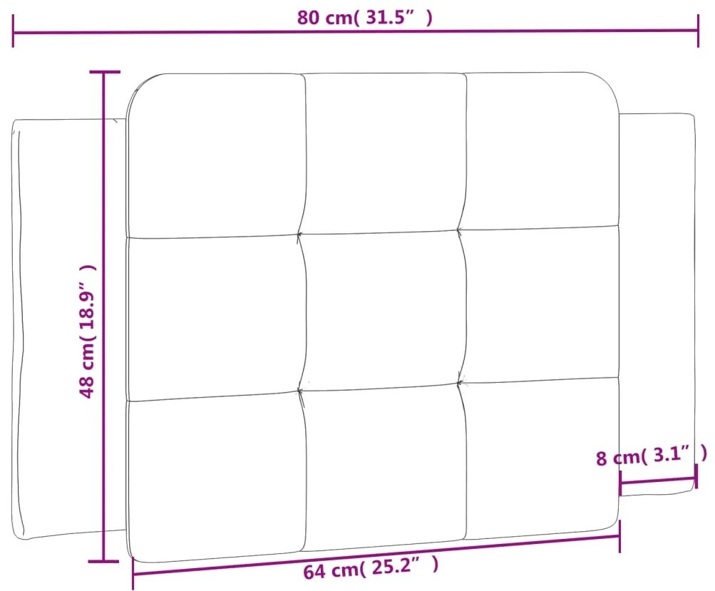fekete műbőr fejtámla párna 80 cm