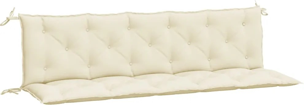 vidaXL 2 db krémfehér oxford szövet kerti padpárna 180 x 50 x 7 cm