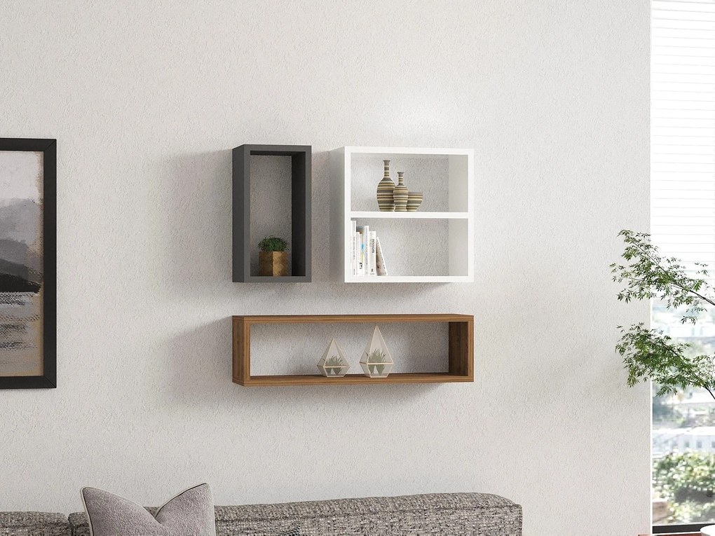 Polc Pisoda 4 (dió + fehér + antracit)  . 1095986
