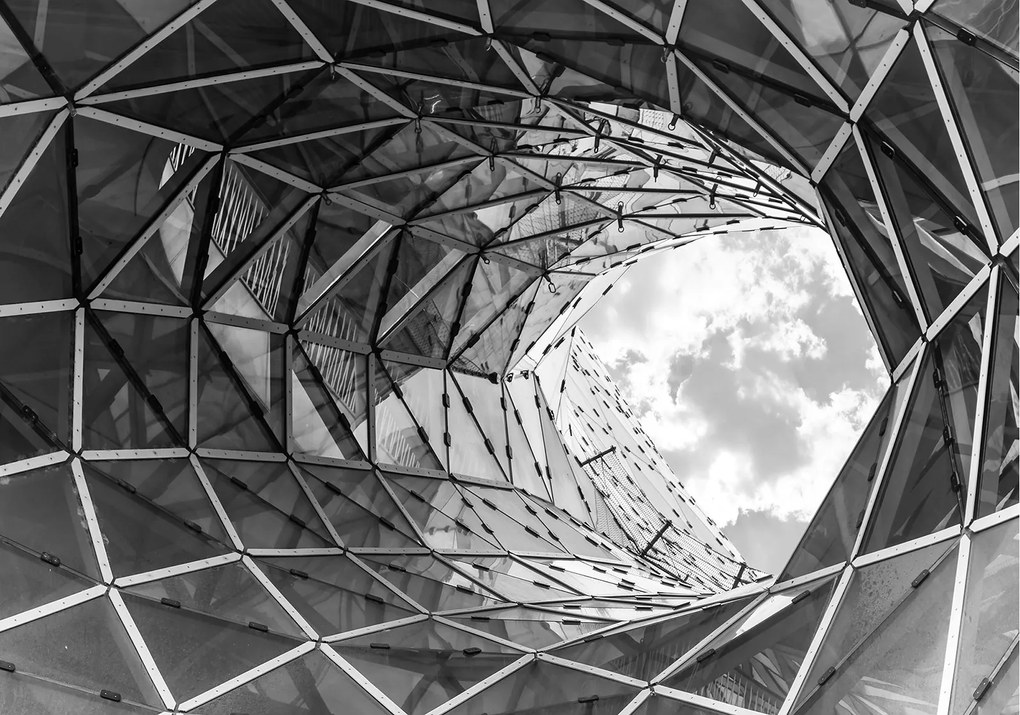 Fotótapéta Fekete-fehér város geometria absztrakt 400x280 felhők +ragasztó