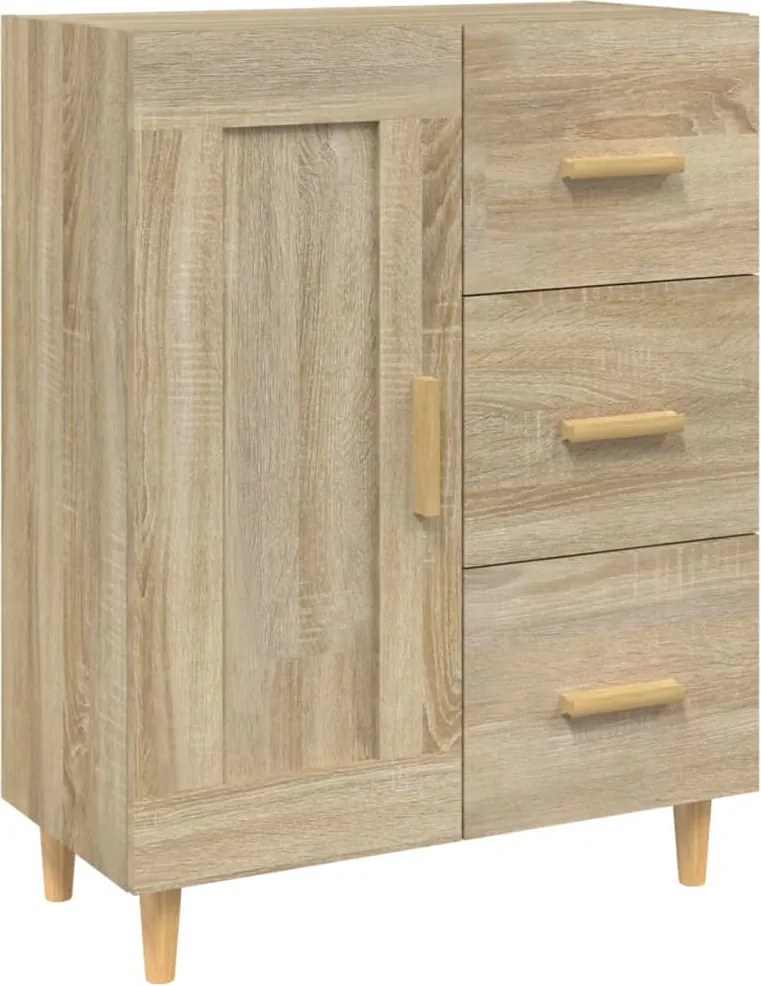 vidaXL sonoma tölgy színű szerelt fa tálalószekrény 69,5 x 34 x 90 cm
