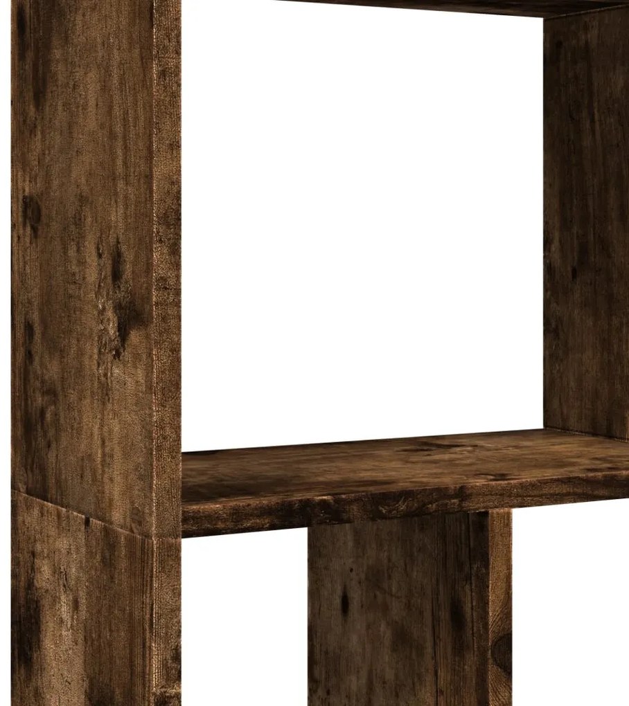 füstös tölgy színű szerelt fa könyvespolc 60 x 20 x 120 cm
