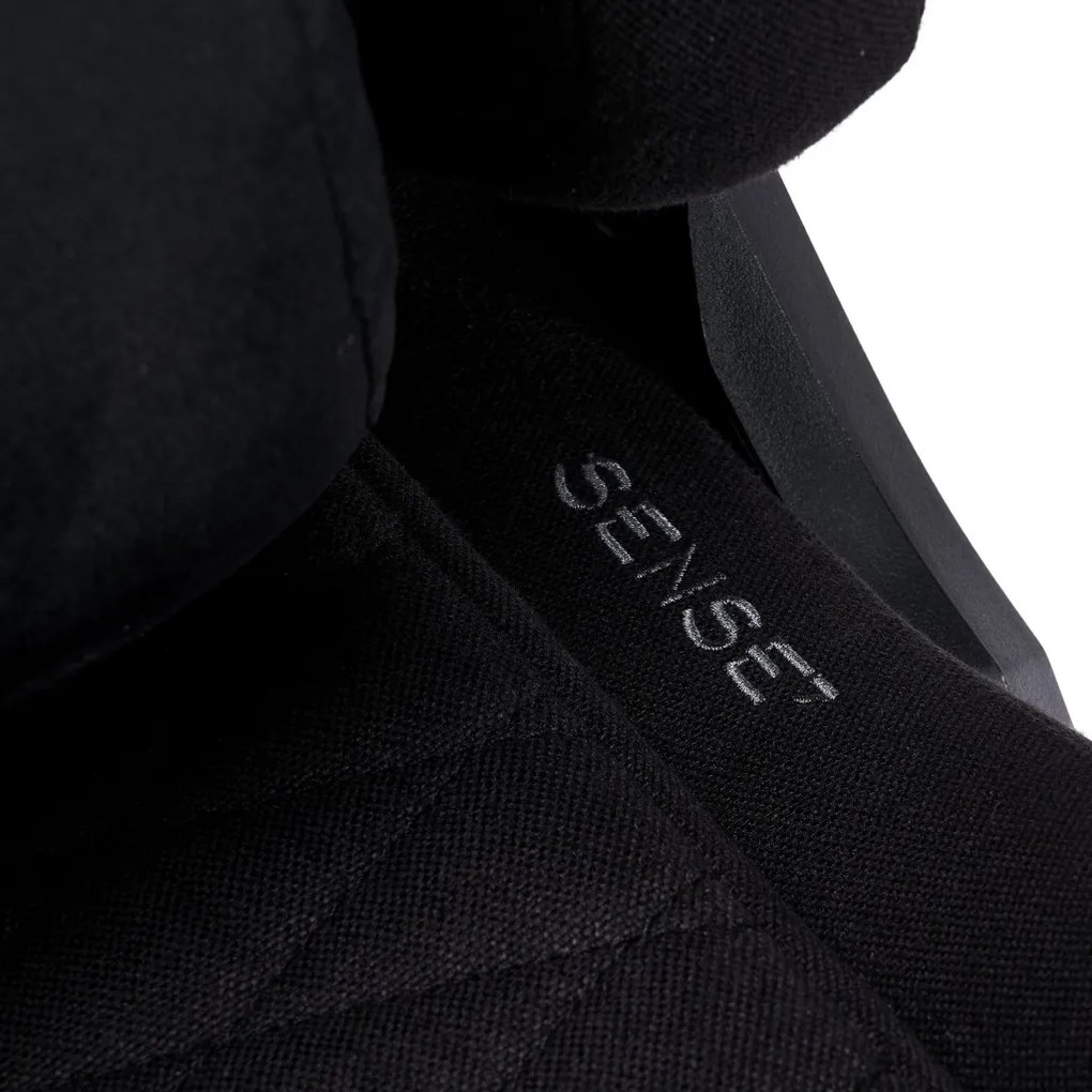 Gamer szék SENSE7 Spellcaster Senshi Edition nagy méret XL fotel, fekete szövet