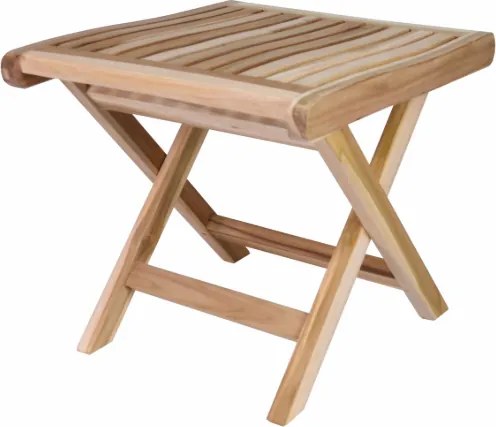Összecsukható teakfa szék Divero fürdőszobába 45 cm
