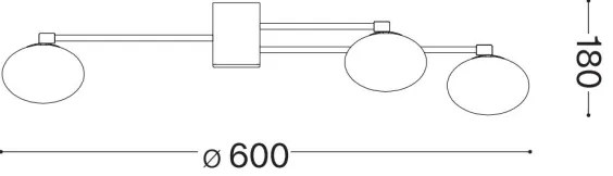Ideal Lux - LED Felületre szerelhető csillár HERMES 5xG9/3W/230V átm. 60 cm fehér