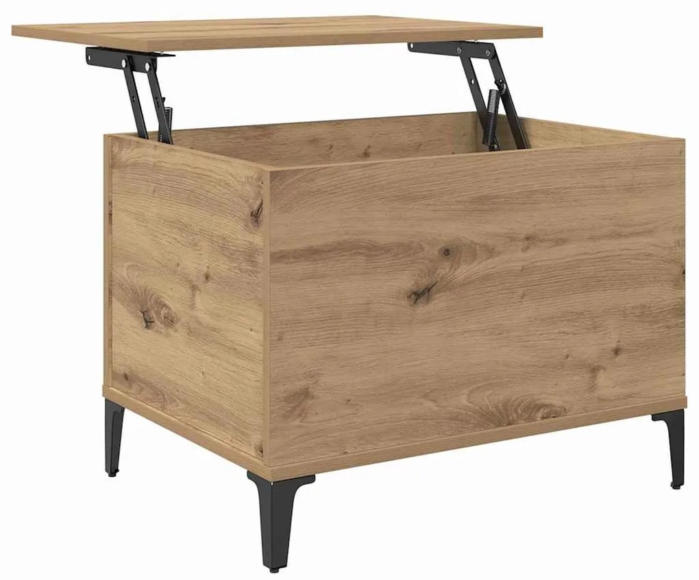 Dohányzóasztal kézműves tölgy 60 x 44,5 x 45 cm Faanyag