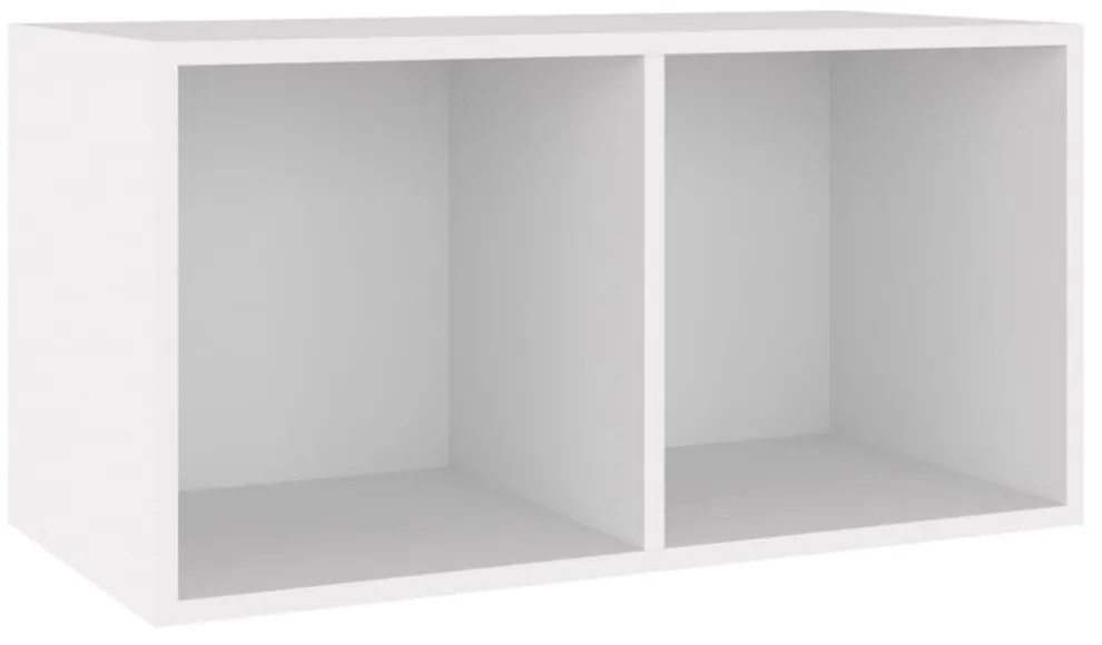 fehér szerelt fa lemeztároló doboz 71 x 34 x 36 cm
