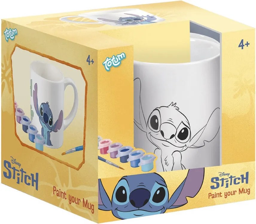 Disney Lilo és Stitch, A csillagkutya Alien festhető porcelán bögre 235 ml Díszdobozban