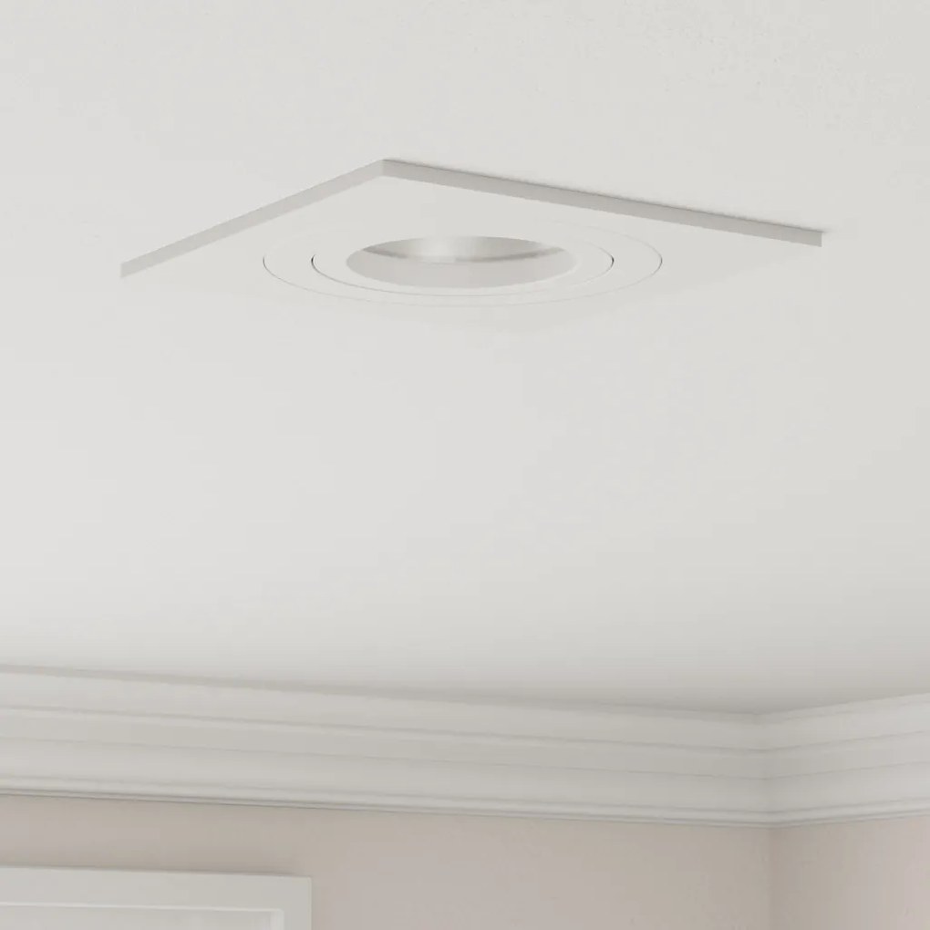 Beépített Spotlámpák 6 db Négyzet GU10 Fehér 91x91 mm