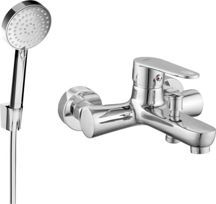 Mexen Kama R75 fürdőkád csaptelep zuhanykészlettel, króm - 7253R75-00