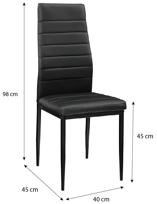 Coleta Nova II NEW étkezőszék Fekete 4 db N