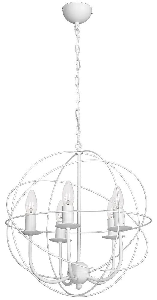 Csillár GLOBE 5 5xE14/60W fehér