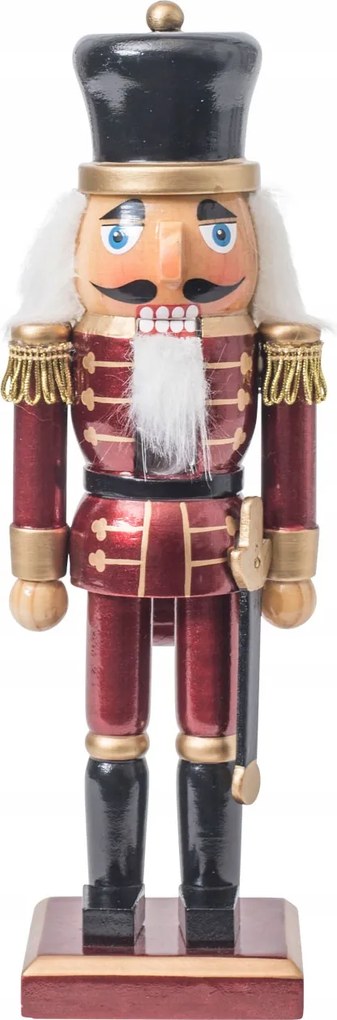 Diótörő figura Katona 25cm, bordó