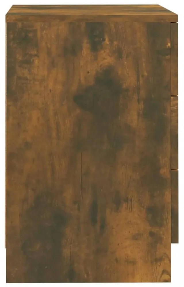 füstös tölgy színű szerelt fa éjjeliszekrény 38 x 35 x 56 cm