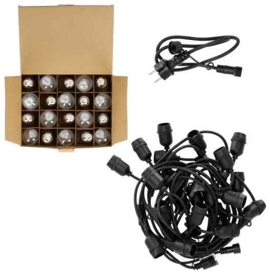 LED Kültéri dekoratív lánc BAJA ST64 20xE27/1W/230V 10,9m IP44 meleg fehér