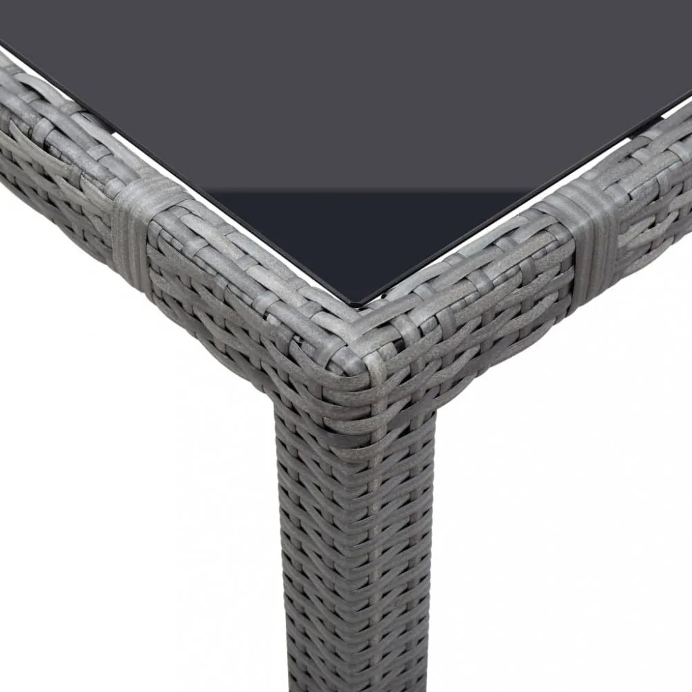 7 részes szürke kültéri polyrattan étkezőgarnitúra