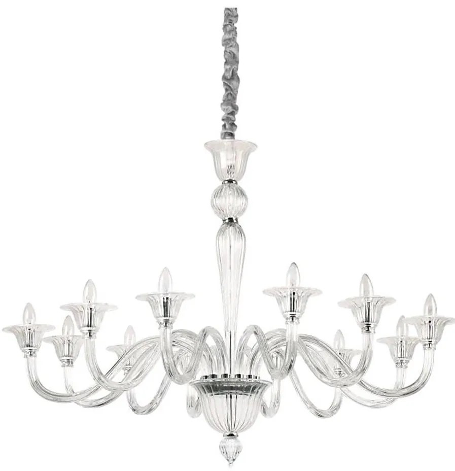 Ideal Lux - Csillár láncon BRIGITTA 12xE14/40W/230V átm. 120 cm átlátszó