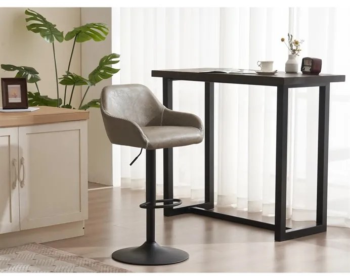 Szürke Ekobőr Bárszék. AUB-716 GREY3