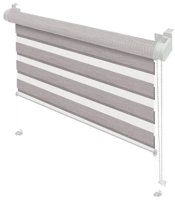 Szürkésbarna nappali-éjszakai roló 97x150 cm Zebra Silvalin – Gardinia