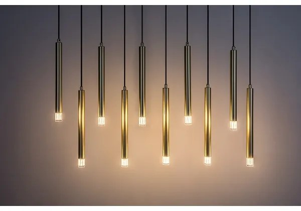 Rabalux 72365 - Csillár zsinóron RAMIRA 10xG9/5W/230V arany