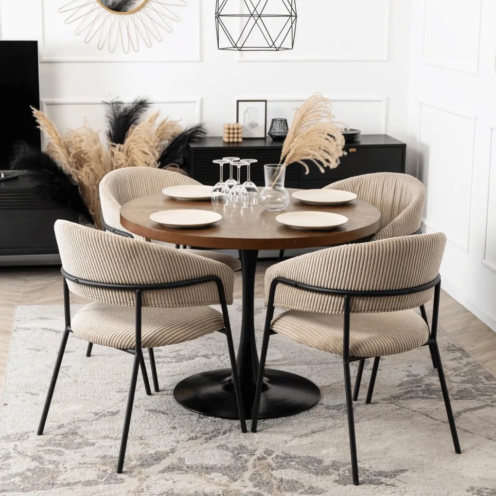 Bézs Kordbársony Étkezőszék TINKA