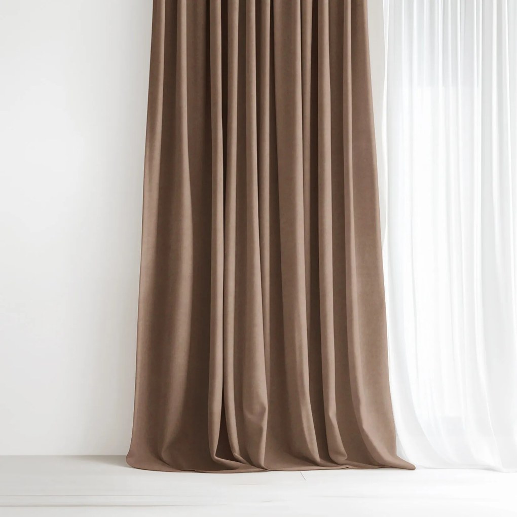 Goldea marbella dekoratív drapéria - mokka 140x135 cm