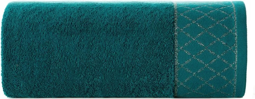 Layla pamut törölköző 50x90 Eurofirany c.türkiz fényes bordó
