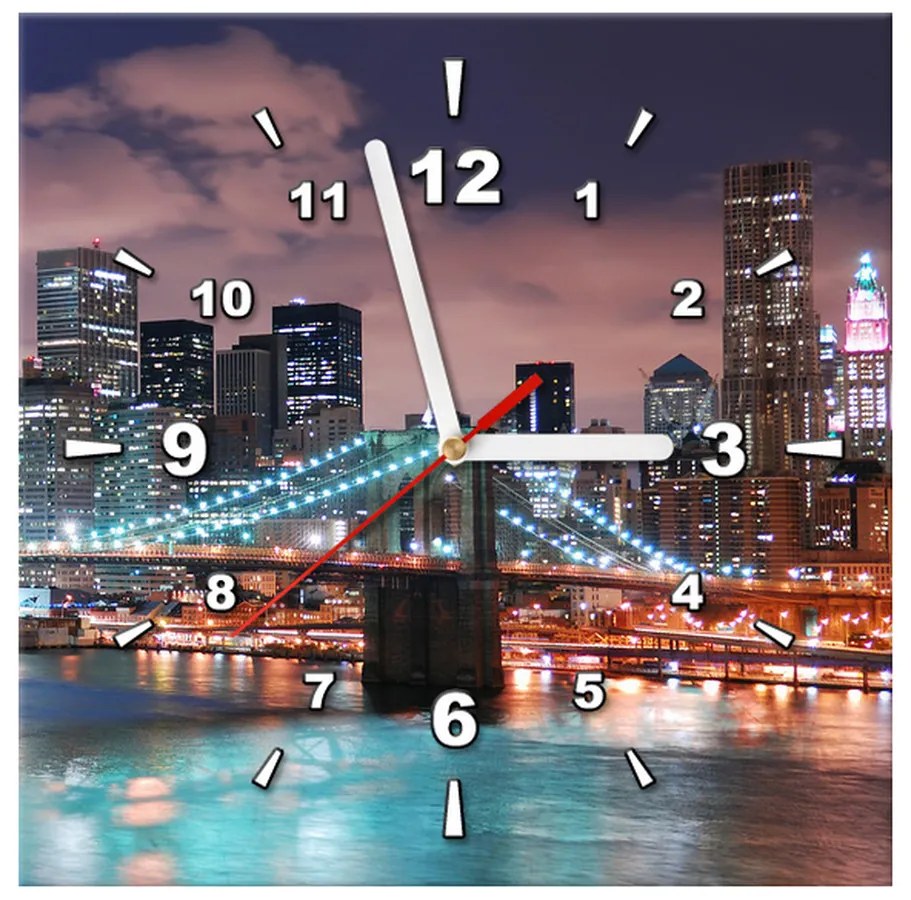Gario Órás falikép Manhattan panoráma Méret: 30 x 30 cm