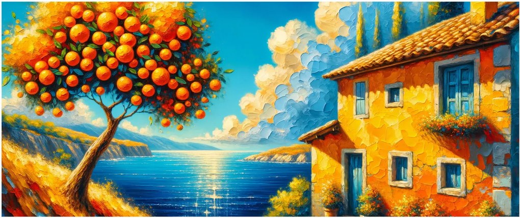 Kép - Ház narancsokkal II. (120x50 cm)