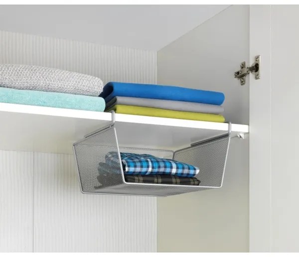 WENKO 53142100 - 27,5 x 28 cm-es ezüstszínű kosár