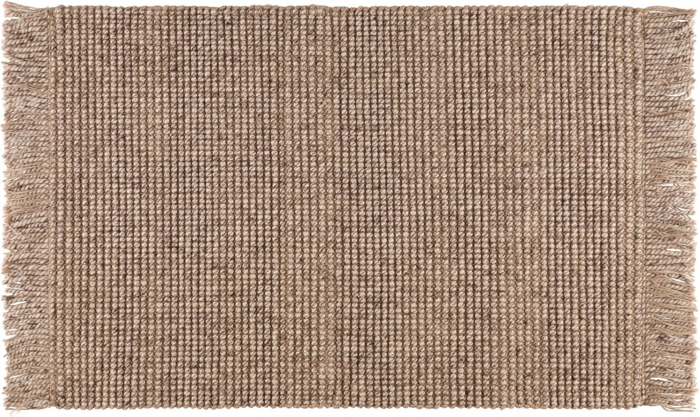 Kézzel Szőtt Szőnyeg 60 X 90 CM Újrahasznosított Anyagokból Barna