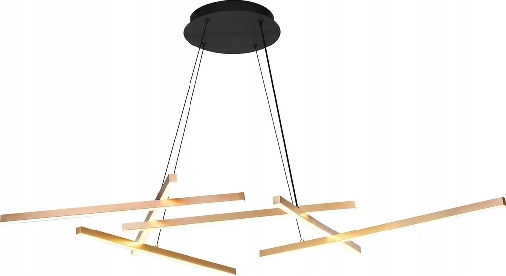 Led függőlámpa Rabalux Severine 40W arany rudak Led távirányító