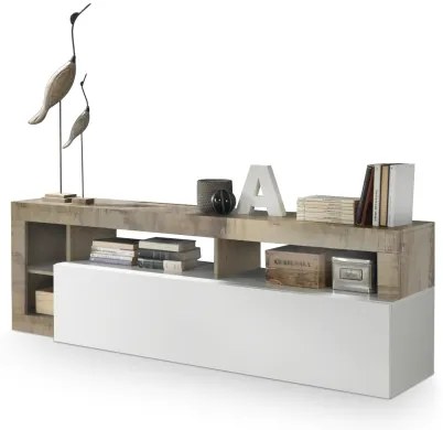 LENOR TV-állvány fehér/barna