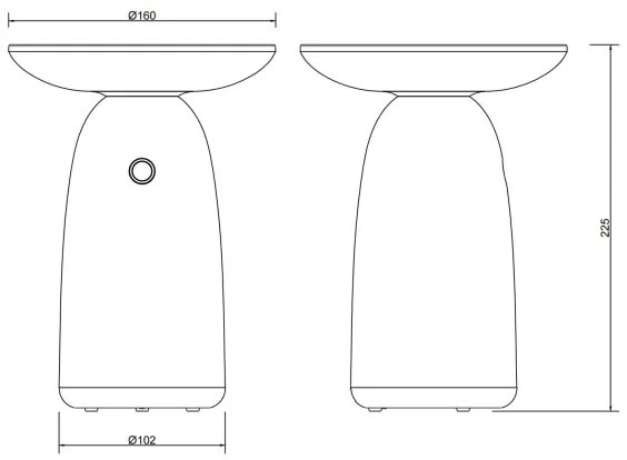 Globo 36625W - LED Dimmelhető napelemes érintős lámpa LED/10W/230V IP54 fehér