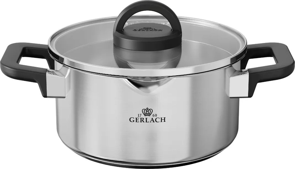 Gerlach Ambiente Plus Fazék 2,5 l fedővel 20 cm