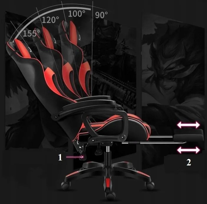 PreHouse GAMES WOLF játékszék fekete színben