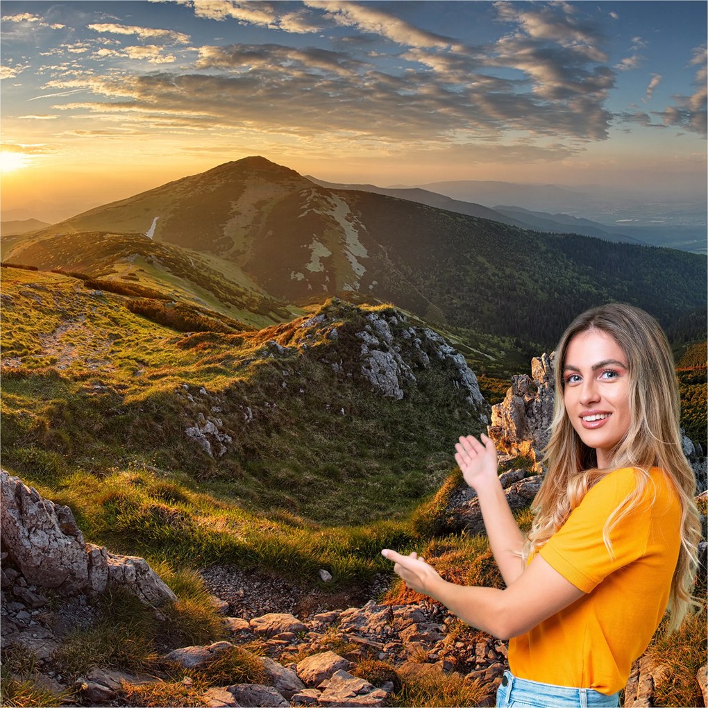 3D fotótapéta Nappali Hálószoba Hegyek Erdő Természet Tájkép 588x260 F GLNK15