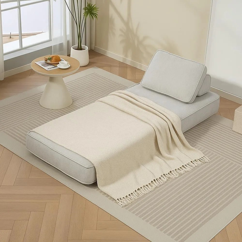 CALMERO kinyitható, multifunkciós kanapé – világosszürke