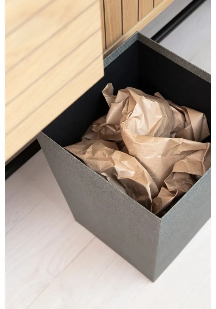 Szürke irodai szemetes Sofia Canvas Paper Laminate – Bigso